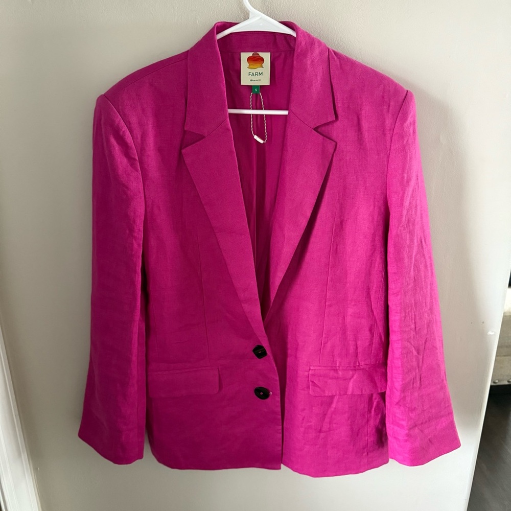 NWOT Farm Rio Linen Blazer